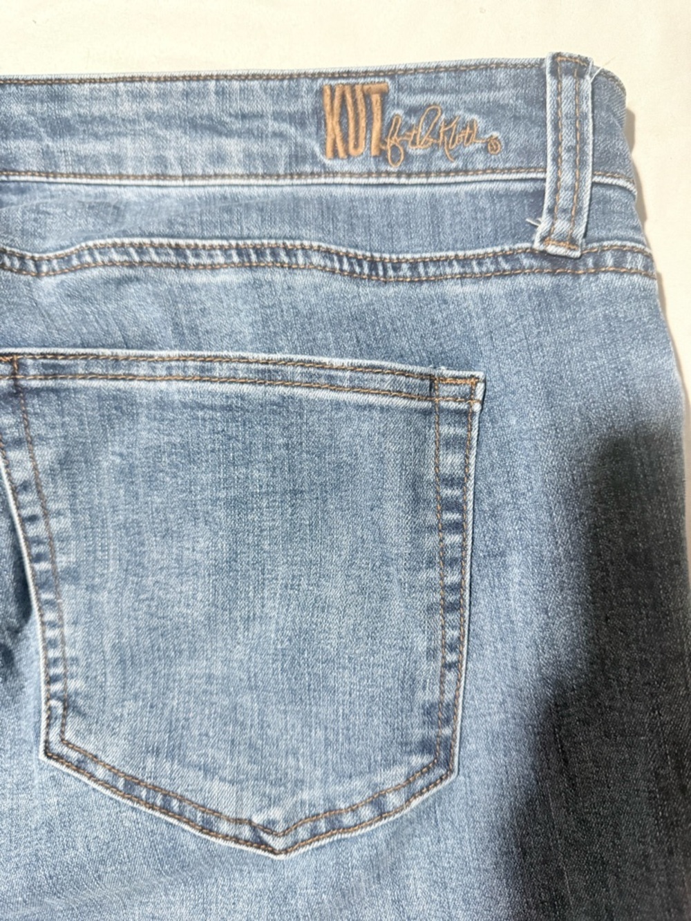 Kut from the Kloth Medium Blue Crop Straight-Leg Jeans size 16W - Picture 7 of 11